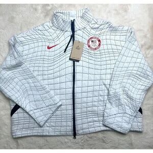 Nike Tech Pack Jacket Womens XL White Therma Team USA Paraolympic Warmup NEW